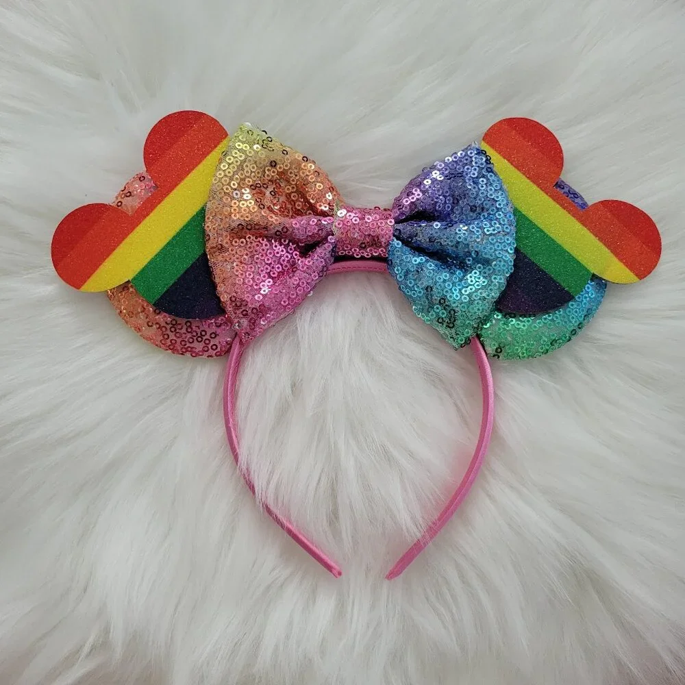 Rainbow Minnie Mouse Ears